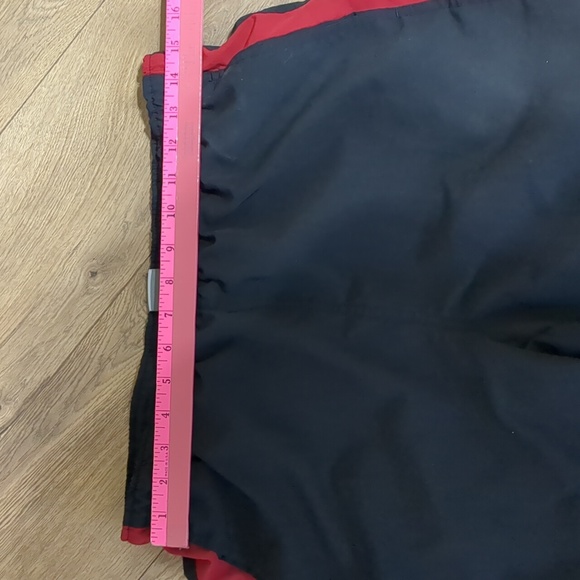 Vintage Nike Pants Black Red Stripe Lined Windbreaker Basketball warm size M - Picture 5 of 10